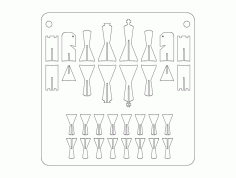 Chess schach DXF File