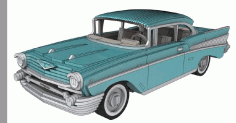 Chevrolet Bel Air 1957 – 3 Mm Free DXF Vectors File