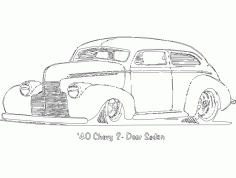 Chevy 2 Portas Sedan Free DXF Vectors File