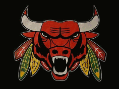 Chicago Bulls and Chicago Blackhawks Free DXF Vectors File