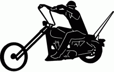 Chopper Motorcycle DXF File