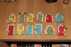 Christmas Door Decorations Door Ornaments Laser Cut CDR File