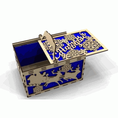 Christmas Eve Box Template Laser Cut Free Vector CDR File