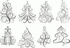 Christmas Swirl Laser Cut CDR File
