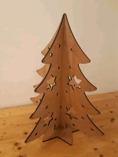 Christmas Tree 3mm CNC Laser Cut Vector DXF File