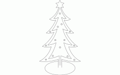 Christmas Tree CNC Sketch DXF Vectors File