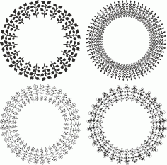 Circle Nouveau Panel Design CDR File