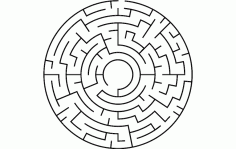 Circular maze dxf File DXF File