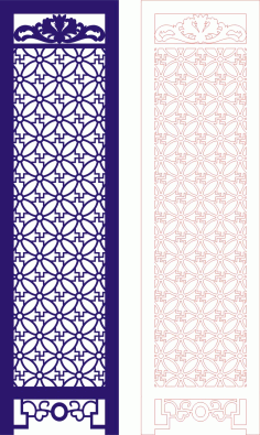 Classic Living Room Partition Panel Laser Cut CDR File