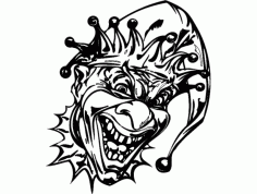 Clown Design 01 bw Free Download DXF File