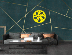 CNC Laser Cut Bedroom Wall Clock, Wall Decor, Room Clock Vector File