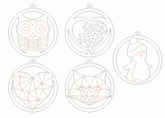 CNC Laser Cut Christmas Beautiful Toys Vector CDR File