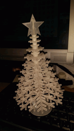 CNC Laser Cut Christmas Tree 2mm Acrylic Vector CDR File
