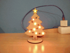 CNC Laser Cut Christmas Tree 3mm MDF Template Vector DXF File