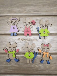 CNC Laser Cut Christmas Tree Toy and Keychain Free CDR File