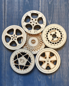 CNC Laser Cut Coasters Designs CDR File