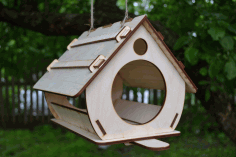 CNC Laser Cut Design Bird Box CDR File
