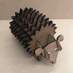CNC Laser Cut Hedgehog Coasters With Holder CDR File