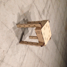 CNC Laser Cut Mini Stacking Stool MDF 2.5mm Free DXF File