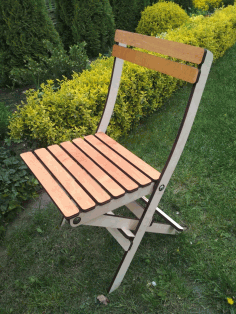 CNC Laser Cut Modern Folding Chair Free CDR File