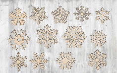 CNC Laser Cut Snowflake Cut Out Vector Art Vector CDR File