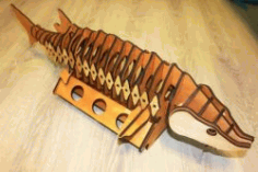 CNC Laser Cut Wine Box Shaped Like Silkworm Fish CDR File
