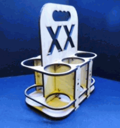 CNC Laser Cut Wooden Box Six Beer XX CDR File
