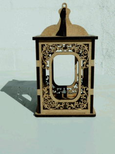 CNC Laser Cut Wooden Candle Holder Candlestick Box Vector CDR File