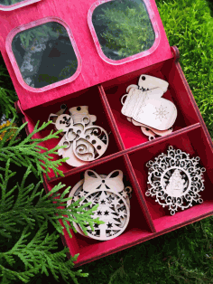 CNC Laser Cut Wooden Christmas Eve Box Vector CDR File