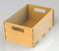 CNC Laser Cut Wooden open Box DXF File