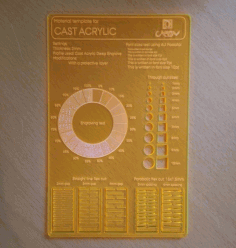 CNC Laser Cutting Material Test Card Ai File