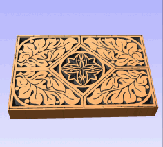 CNC Router Wooden Door Design DXF File