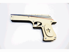 CNC Rubber Band Gun Laser Cut DXF File