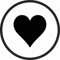 Coasters Heart Card Suits for Laser Cut CNC CDR File