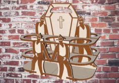 Coffin Dance Drink Holder Beer Candy Laser Cut CDR File