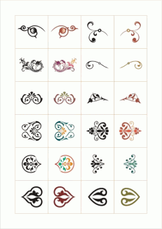 Collection of Geometric Small Tattoos CDR File