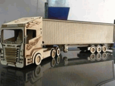 Container Truck for Laser Cut CNC DXF File