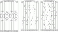 Contemporary Window Grill Design For Home Laser Cut CDR File