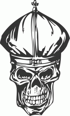 Cool Skull Template DXF File