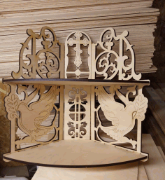 Corner Shelf For Icons Iconostasis Laser Cut DXF File