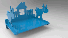Cow Shelf CNC Laser Cutting Free CDR File