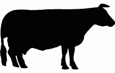 Cow Standing Free DXF Vectors File