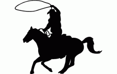 Cowboy Clip Free Dxf File For Cnc DXF Vectors File