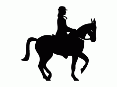 Cowgirl Equestrian Free Dxf File For Cnc DXF Vectors File