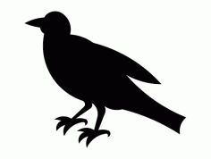 Crow Silhouette Free Dxf File For Cnc DXF Vectors File