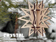 Crystal. Christmas tree ornament Vector DXF File