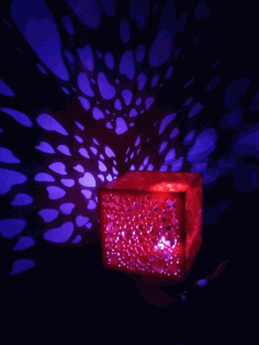 Cube Heart Night Light Laser Cut DXF File