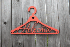Custom Name Hanger Laser Cut Free DXF File