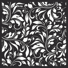 Damask Floral Vector Seamless Pattern Laser Cut Free CDR File