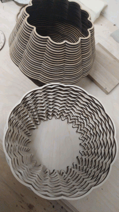 Decorative Basket CNC Laser Cutting CDR File
